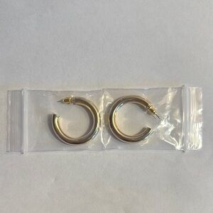 Brand New! Gold plated hoop earrings